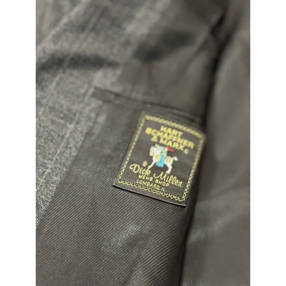 Hart Schaffner Marx‎ Men's Size 40 R Gray Wool Blazer Sport Coat 2 Button USA